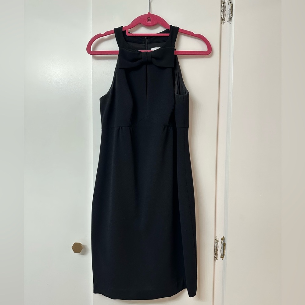 Rickie Freeman for Teri Jon Elegant Black Bow Mini Dress